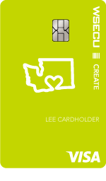 the front of the WSECU Create Visa credit card